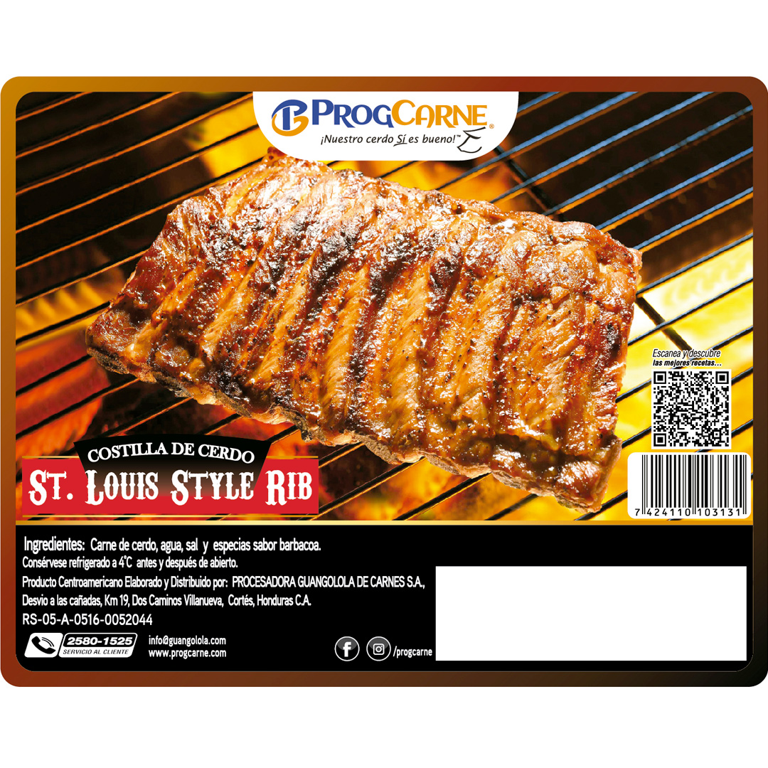 Costilla de Cerdo estilo St. Louis en salsa Barbacoa 1350g